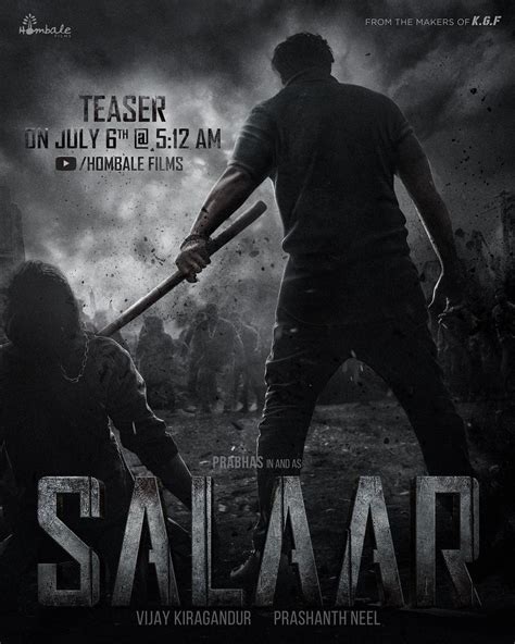 salaar teaser release date